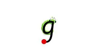 Lower case letter animation with animals: g