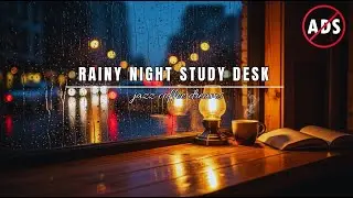 Rainy Evening by the Window 🌧️ Warm Lamp Glow, Coffee & Calm City Lights