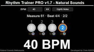 40 BPM  Eighth Notes