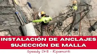 Instalación de anclajes para sujeción de malla en taludes: Ripamonti Speedy Drill