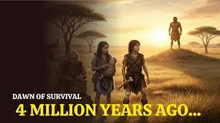 Dawn of Survival: 4 Million Years Ago in the Prehistoric Savanna