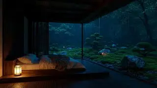 POV: Cozy Room with Large Window 🌧️ Rain Outside for Sleep & Relaxation | Live