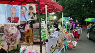 Street food vendors outside the museum
