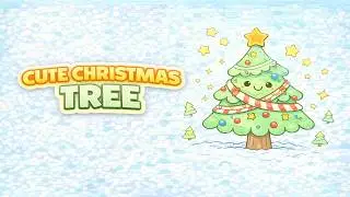 Christmas Tree Coloring ASMR 🎄 | Cozy Holiday Scene | No Talking