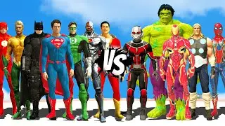 SUPERHEROES WAR - AVENGERS VS JUSTICE LEAGUE - GTA 5 EPIC BATTLE