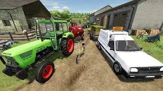 Farming Simulator 22 à l'ancienne | stockage de mini bottes, epandage de lisier & plantage de vignes