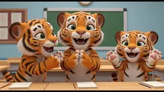 Three Tiny Tigers Learn Shapes | Fun Learning Song for Kids