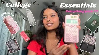 College essentials that every girl need🎒: pink calculator, pouch💌📕👩&zwj;💻👩&zwj;🎓