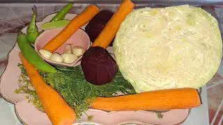 Xırçıltılı kələm turşusu👌 tam tarif. Az sarımsaqlı🧄 bol yerkökülü🥕 