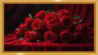 Velvet, Roses & a Ruby 💍 | Romantic Classical Still Life | Framed TV Gallery