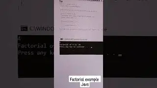 factorial example java 