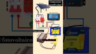 Connessione panelli solari, pannelli fotovoltaici, batterie fotovoltaico. #fotovoltaico