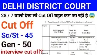 Delhi District Court || TOTAL CUT OFF || SC/ST Cut Off || DDC Group - C EXAM general cut off?