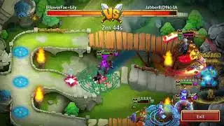 Attacking Jabber8 in arena