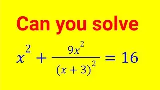 Solving A Cool Rational Equation