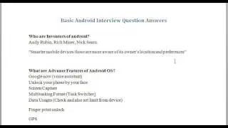Android Interview Question Answers 2