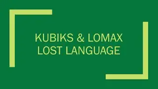 [WRONGSPEED] Kubiks & Lomax - Lost Language