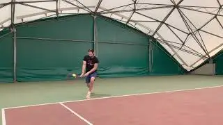 Footwork drill with cross court backhand and inside out forehand
