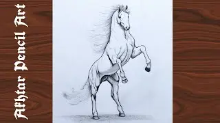 How to draw a horse - Easy horse drawing- Animal drawing tutorial step by step