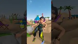K-pop demon HunterX Beach party time girls just want to have fun.￼