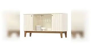 Review: Aparador Buffet Tifany 4 Portas Espresso M&oacute;veis Off White/Nature