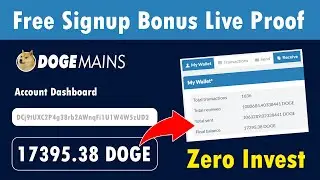 Dogemains - New Free Dogecoin Cloud Mining Site 2020 | Signup Bonus Free Mining Live Proof in Hindi