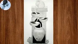 Mesmerizing Pencil Water Fountain Drawing | Easy Satisfying Drawing Tutorial | Sketch Designer 