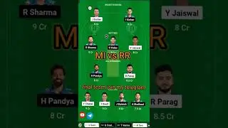 MI vs RR best Dream11 team prediction || best team prediction MI vs RR Match
