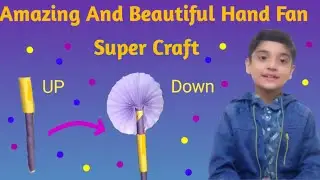 Diy Paper Flower Fan||Beautiful Fairy Magic Wand||Kids Craft Idea||Art and craft with Izaan