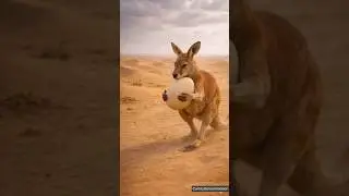 He Protected the Child That Was Never His 😭 #duck #kangaroo #ai #shorts