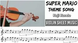 Free Sheet || Super Mario Theme Song || Violin Cover With Sheet Music