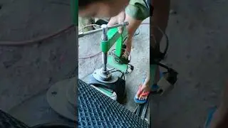 Tire vulcanizing using tyre repair machine #flattire