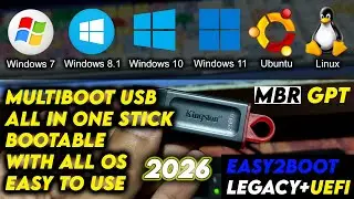 How to Create a Multiboot USB for Windows 7, 8.1, 10 & 11 | All-in-One Bootable Pendrive 2025