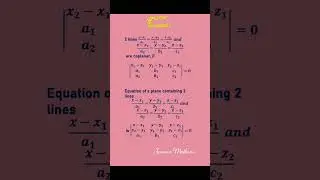 Formulas Navigating 3D Geometry with Planes Part 3 #Class12Math