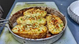U S Pizza Style Cheese Burst Garlic Bread | How to Make Garlic Bread | Veg Meal Indian Street Food