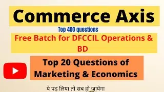 Top 20 Questions of Marketing & Economics |Economics and Marketing for DFCCIL|#marketing #economics