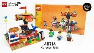 LEGO 40714: Carousel Ride - Merry-Go-Round (2024) - unboxing and speed build