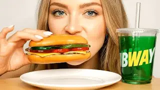 Blonde Girl Eats Glass Versions of Iconic Fast Food 🍟🍕🌮 | Relaxing ASMR #asmr #ai #aivideo