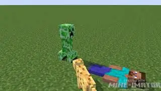 creeper vs ocelot and steve (Mine-imator)