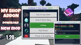 Аддон для магазина Minecraft PE MV 1.20+ || Как скачать мод для магазина MCPE