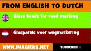 NEDERLANDS = ENGELS = Glasparels voor wegmarkering