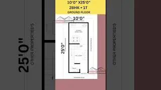10 x 25 house plan design, 10 by 24 feet ka makan, 10 x 24 triplex design #house #homedesign #viral