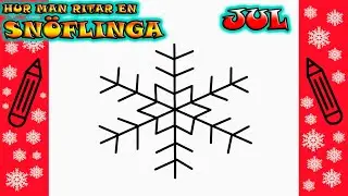 JULTECKNINGAR | Hur man ritar EN SN&Ouml;FLINGA | Rita Det Sj&auml;lv | L&auml;r dig att rita enkelt