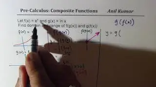 Exponential and Natural Logarithm Composite Function Domain Range