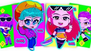 [KPop Demon Hunters]DIY Super Cool Anime Characters: Alien Eyes, Creative Photoshoot! 😎🔪✨