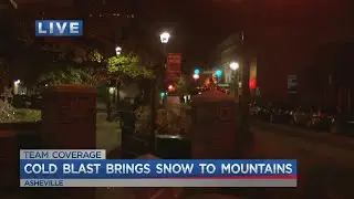 Cold blast brings snow to the mountains