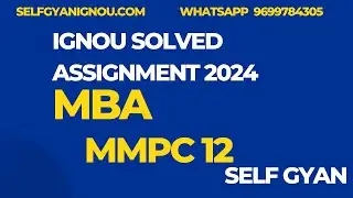 MMPC 12 ignou mba solved assignment 2024 download