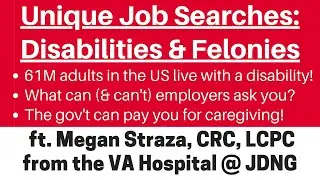 Job Search with Disabilities & Felonies, ft. Megan Straza, CRC, LCPC