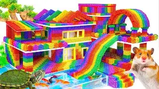 Modern Magnetic Ball Villa With Slide and Pool &ndash; DIY Construction Project