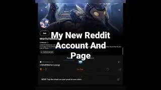 New Reddit Account And Page